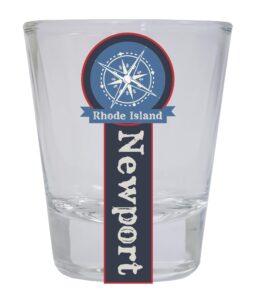 newport rhode island nautical souvenir round shot glass