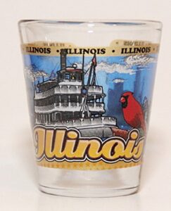 illinois state wraparound shot glass