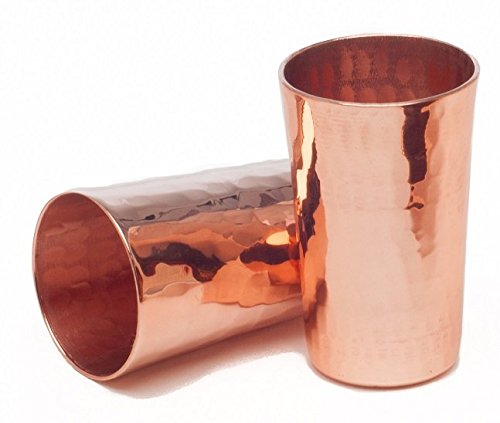 Sertodo Copper Tequilero Shot Cup | Set of 2, 2 oz | 100% Pure Copper, Hand Hammered, Heavy Gauge | Tall Shooter Design | High-End Shot Glass For Fine Spirits