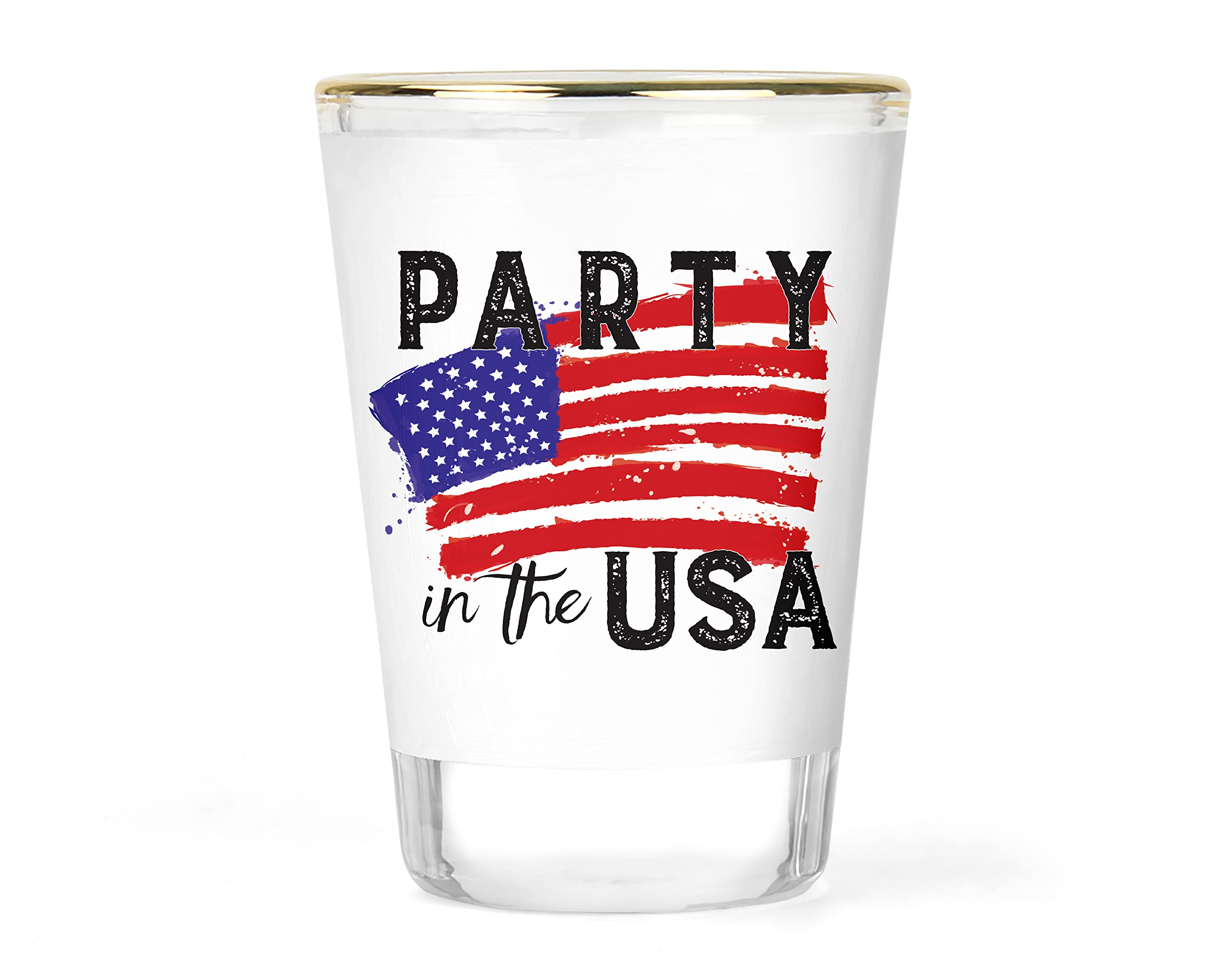 July 4th Shot Glass - USA Shot Glass - US Flag Glass - Patriotic Shot Glass - America Shot Glass - 4th of July Party Favors - American Gift