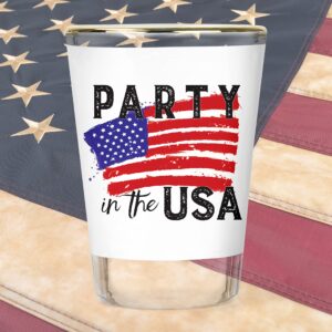 July 4th Shot Glass - USA Shot Glass - US Flag Glass - Patriotic Shot Glass - America Shot Glass - 4th of July Party Favors - American Gift