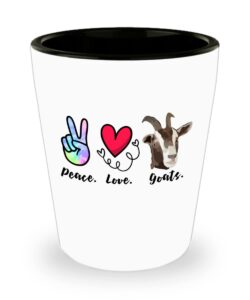 goats shot glass, goats gift idea, gift for goats lover, birthday christmas basket gag gift idea