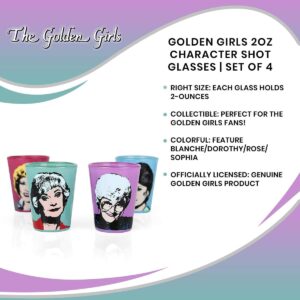 The Golden Girls 2-Ounce Character Mini Glasses | Set of 4