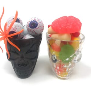 Funiverse 40 Bulk Halloween Skull Party Favor Shot Glasses or Dessert Cups - ideal for kids of all ages