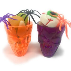 Funiverse 40 Bulk Halloween Skull Party Favor Shot Glasses or Dessert Cups - ideal for kids of all ages