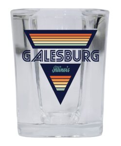 r and r imports galesburg illinois 2 ounce square base liquor shot glass retro design