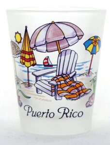 puerto rico beach chair shot glass