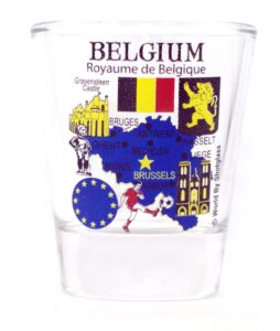 belgium eu series landmarks and icons shot glass