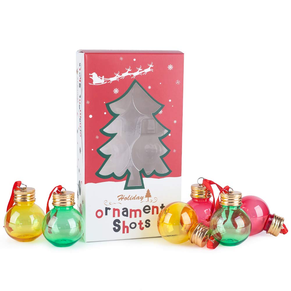 Viva Terry Christmas Spirit Shot Glasses, Clear,Set of 6