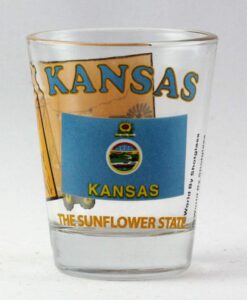 kansas the sunflower state all-american collection shot glass