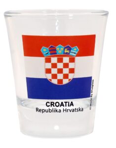 croatia flag shot glass