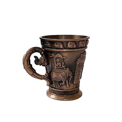 The Taj Mahal Brass Shot Glass,Perfect for home,gifts and travel Shot Glasses HEIGHT: 2.25 INCHES Capacity 2 Ounce