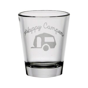 happy camper shot glass (clear)