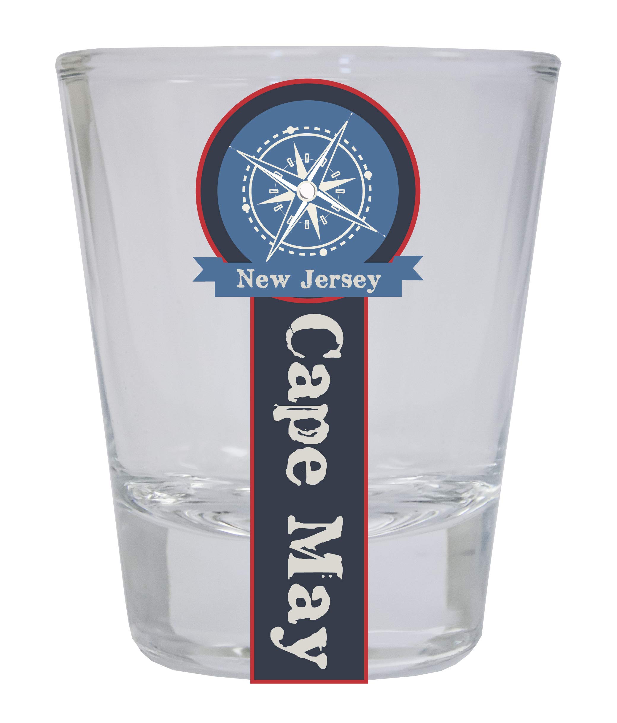 Cape May New Jersey Nautical Souvenir Round Shot Glass