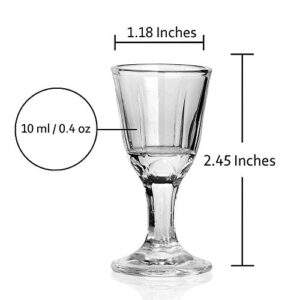 REATR 0.4oz 10ml Unique Mini Wine Shot Glasses Set of 6 (only 12 ml)