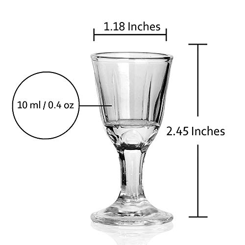 REATR 0.4oz 10ml Unique Mini Wine Shot Glasses Set of 6 (only 12 ml)