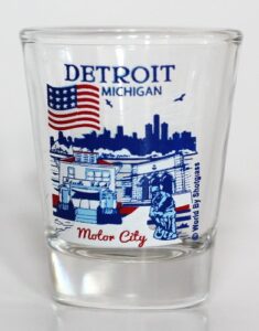 detroit michigan great american cities collection shot glass
