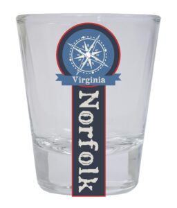 norfolk virginia nautical souvenir round shot glass