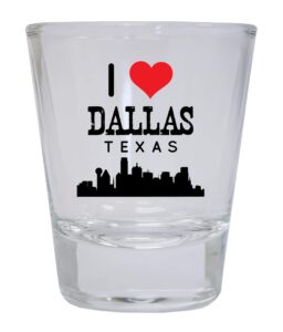 dallas texas lone star state trendy souvenir round shot glass