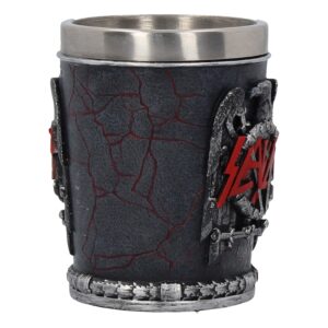 Nemesis Now B4132M8 Slayer Shot Glass 7cm Black, Resin w/Stainless Steel Insert, Grey