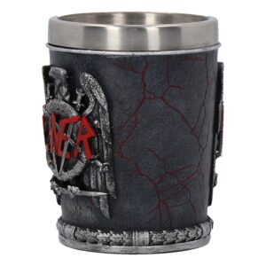 Nemesis Now B4132M8 Slayer Shot Glass 7cm Black, Resin w/Stainless Steel Insert, Grey