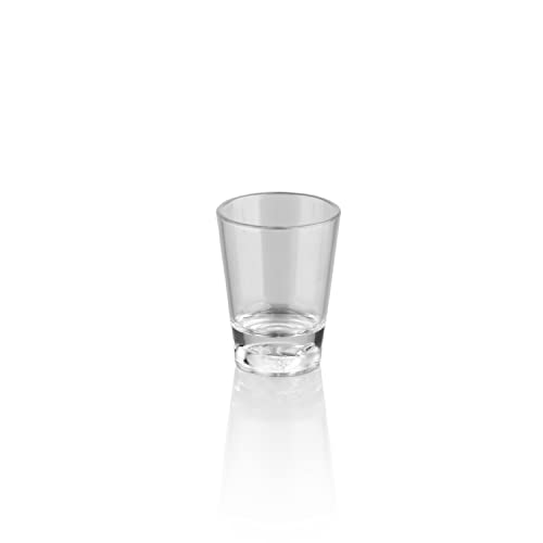 Unbreakable Shot Glass Set (12 Pack) - 1.5oz Reusable Clear Espresso Shot Glass, Small Whiskey Shot Glass for Vodka, Whiskey, Tequila, Espressos, Spirits, Liquors, Dishwasher Safe