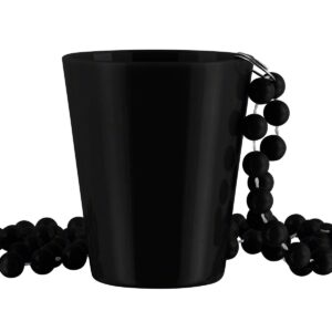 flashingblinkylights black shot glass bead necklace, non light up (12 pack)