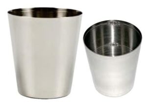 1 oz. and 2 oz. fill-lined 18/0 stainless steel shot glass
