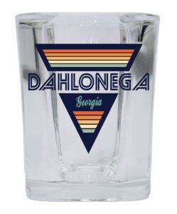 r and r imports dahlonega georgia 2 ounce square base liquor shot glass retro design