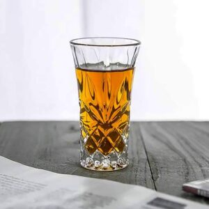 le'raze [set of 6] heavy base shot glass set, 2-ounce shot glasses for scotch, whiskey, tequila, or vodka, 6-pack