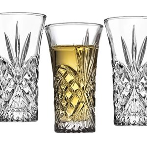Le'raze [Set of 6] Heavy Base Shot Glass Set, 2-Ounce Shot Glasses for Scotch, Whiskey, Tequila, or Vodka, 6-Pack