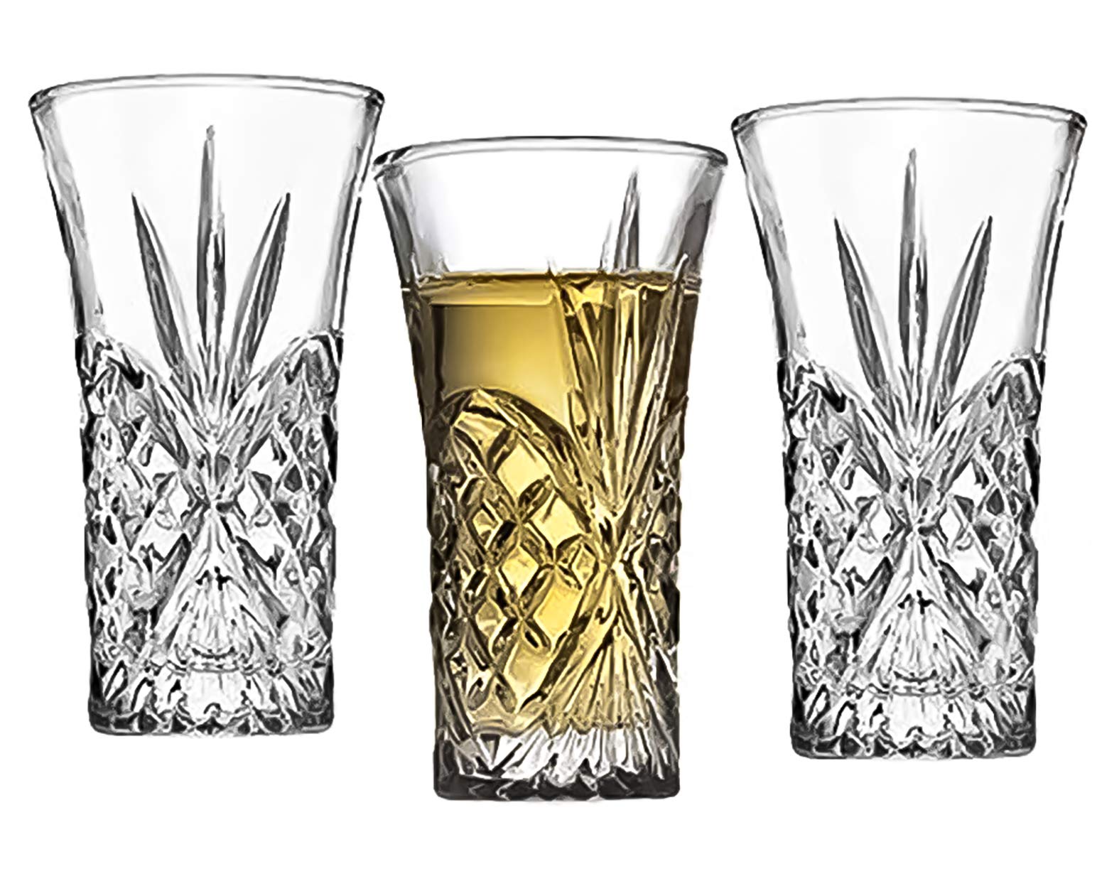 Le'raze [Set of 6] Heavy Base Shot Glass Set, 2-Ounce Shot Glasses for Scotch, Whiskey, Tequila, or Vodka, 6-Pack