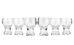 bohemia crystal "gina" liqueur glasses, vodka shots, 2 ounce/3-inch high, set of 6, clear