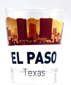 el paso texas sunset skyline classic design shot glass