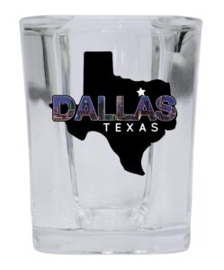 dallas texas lone star state trendy souvenir square shot glass