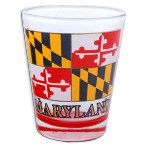 glmd04 shot glass maryland flag