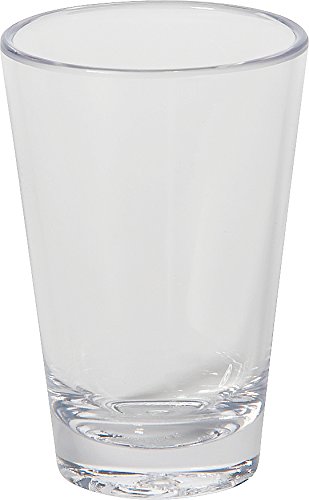 Carlisle FoodService Products Alibi Shot Glass Clear Glass for Restaurant, Kitchen, and Bar, Plastic, 3 Ounces, Clear