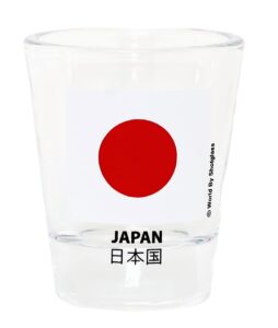 japan flag shot glass