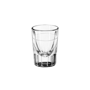 libbey 5126/a0007 lined fluted 2 ounce whiskey glass - dozen