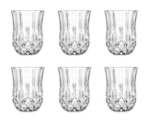barski shot glass - set of 6 glasses - crystal glass - beautifully designed - use it for - shot - vodka - liquor - cordial - each glass is 2 oz made in europe