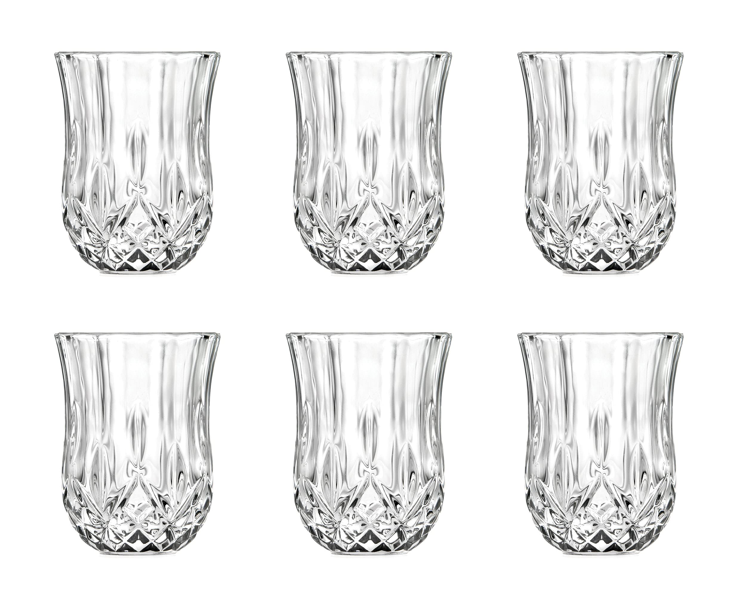 Barski Shot Glass - Set of 6 Glasses - Crystal Glass - Beautifully Designed - Use it for - Shot - Vodka - Liquor - Cordial - Each Glass is 2 oz Made in Europe