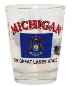 michigan the great lakes state all-american collection shot glass