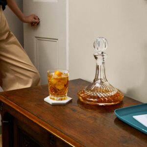 Waterford Personalized Lismore Double Old Fashioned Glasses, Set of 2 Cut Crystal DOF Rocks Glasses for Whiskey, Scotch, Bourbon, Cocktails and More