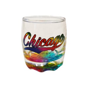 chicago jumbo rainbow shot glass