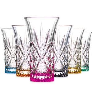 godinger shot glasses set, shot glass shooters - dublin crystal, set of 6