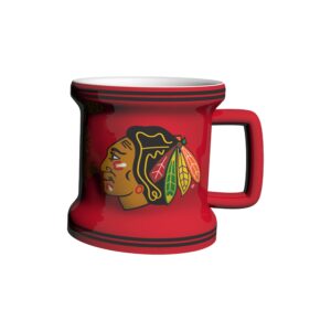 nhl chicago blackhawks sculpted mini mug, 2-ounce