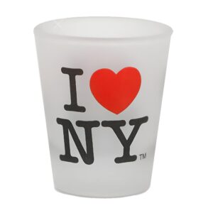 City-Souvenirs I Love NY Shot Glass, Frosted