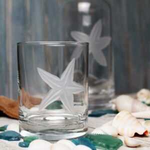 Rolf Glass Starfish Double Old Fashioned Glass, Clear