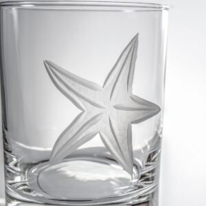 Rolf Glass Starfish Double Old Fashioned Glass, Clear