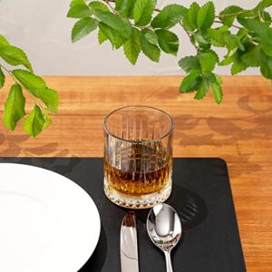 Restaurantware Elysia 7 Ounce Whiskey Glasses 6 Cut Rocks Glasses - Lead-Free Weighted Base Clear Glass Tumblers Dishwasher-Safe For Scotch Bourbon And Cocktails